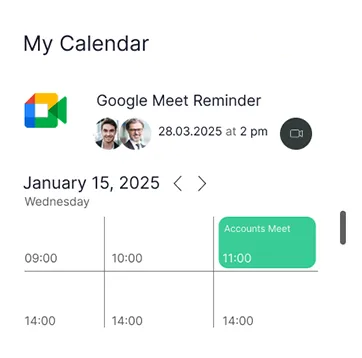 Calendar UI front