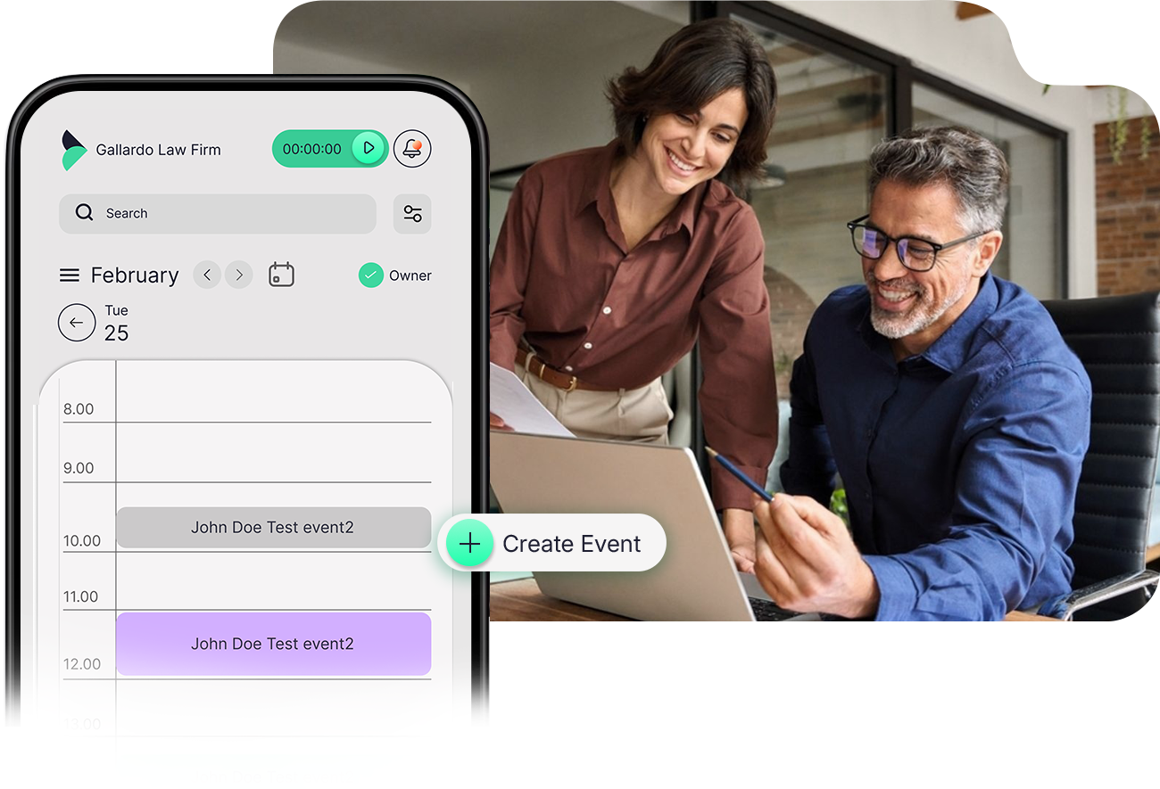 Team managing legal software together