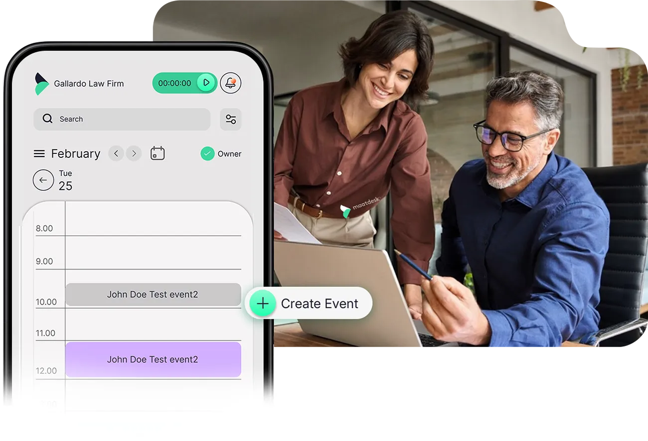 Team managing legal software together