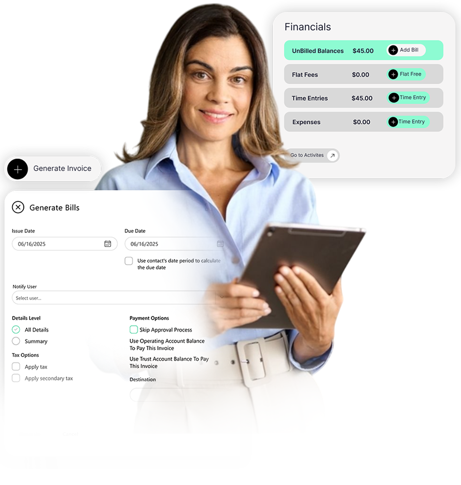 Case management features