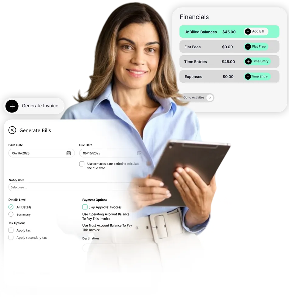 Case management features