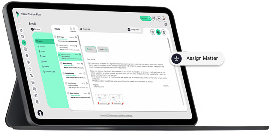 Communication management application user interface