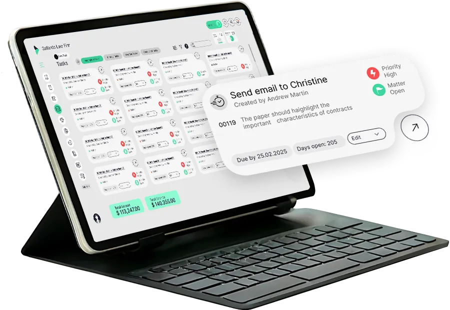 Task management application user interface