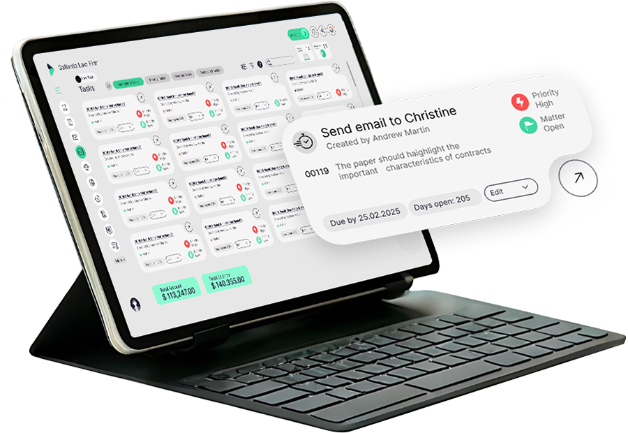 Task management application user interface