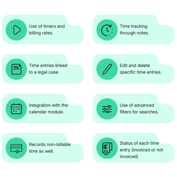 Time tracking application user interface